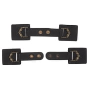 Mobestech Coat Buckle Clasp Metal Fastening for Suits and Jackets Black 2Pairs