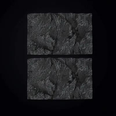 Mobestech 2Pcs 3D Terrarium Background Boards in Black for Realistic Reptile Enclosure Display