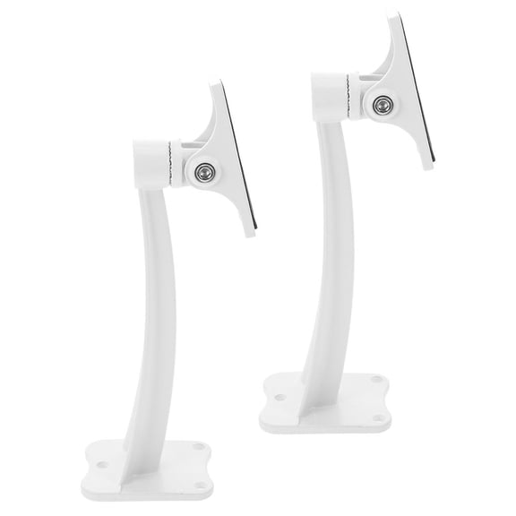 Mobestech 2-Pack White Aluminum Camera Wall Mount Brackets with Adjustable Angle for Indoor Home Security Use