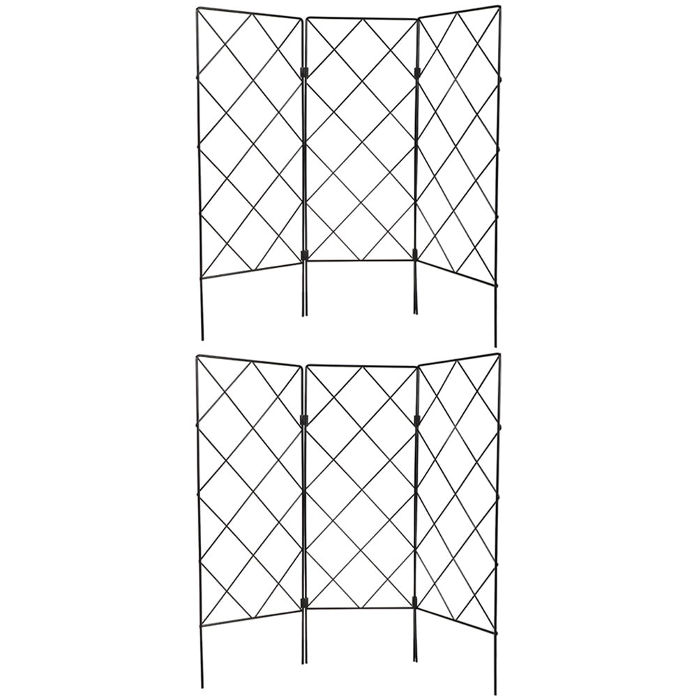 Mobestech 2Pcs Iron Plant Trellis Black Vine Climbing Rack for Indoor and Outdoor Garden Plants