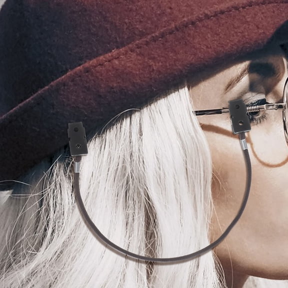 Mobestech 2Pcs Brown Eyeglass Holder Strap with Hat Windproof Clips Prevents Glasses Loss Outdoors