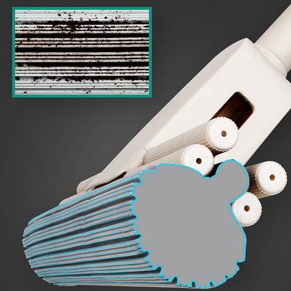 Mobestech 2Pcs Cleaning Sponge Mop Refills for Home Use with Maximum Squeeze and Dirt Free Hands