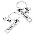 thumbnail image 1 of Mobestech 2Pcs Sturdy Stainless Steel House Keychain with 2026 Design for New Home Celebration Keyring, 1 of 8