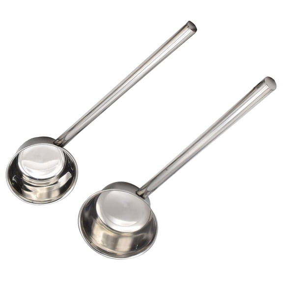 Mobestech 2Pcs Extra Long Handled Ladle Stainless Steel Water Dipper for Gardeners