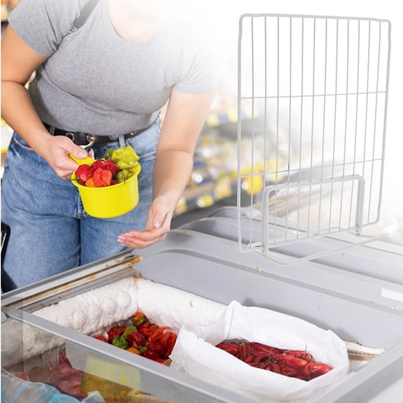 Mobestech 2Pcs Fridge Mesh Divider - Multifunctional Iron Partition for Supermarket Coolers Efficient Storage