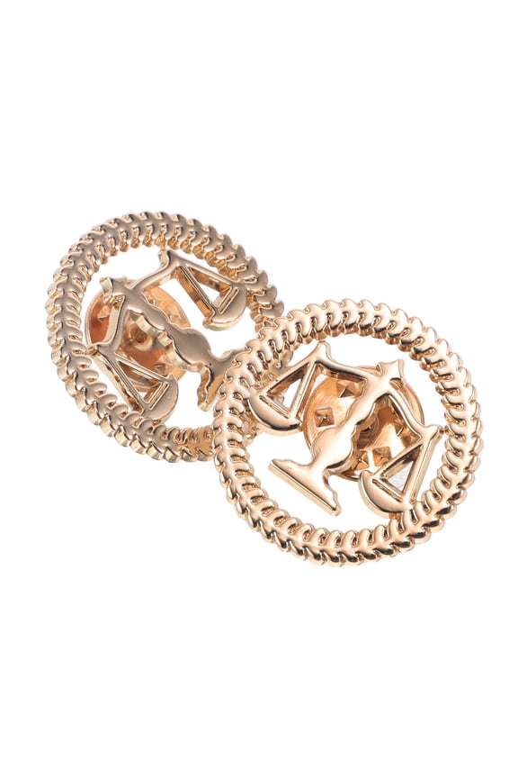Golden Lawyer Lapel Pin Set, Justice Scale Brooch for Professional Suit, Alloy Accessory 2 Pieces