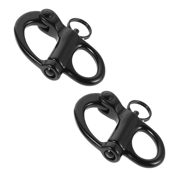 Mobestech Set of 2 Marine Grade Stainless Steel Anchor Clips for Boat Rigging and Yacht Gear in Black