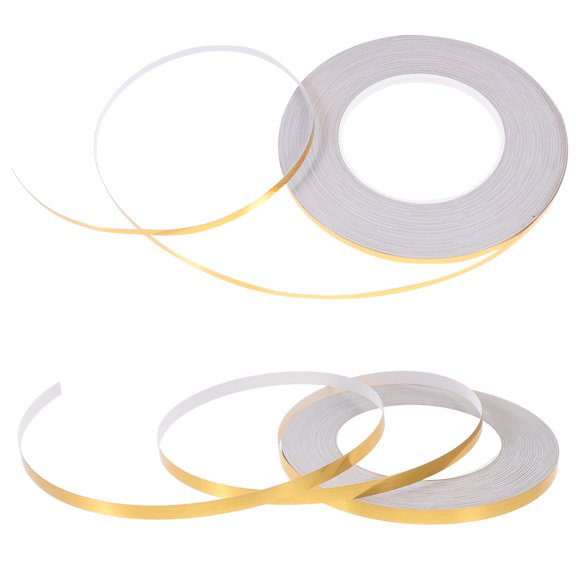 Mobestech 2Pcs Self Adhesive Stickers For Border Decoration In Golden Color For Walls