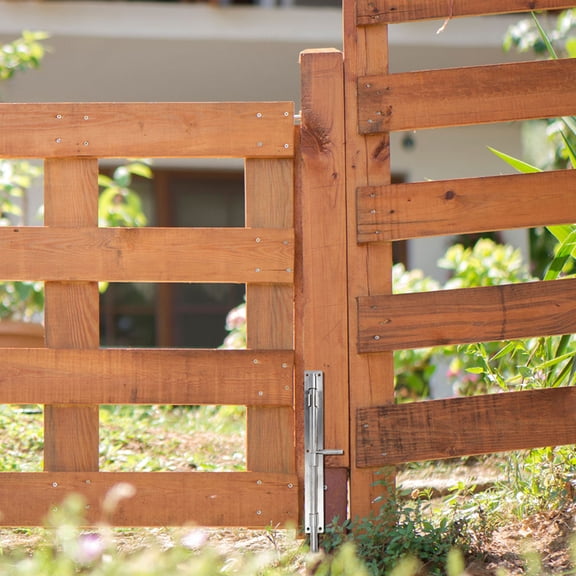 Mobestech 2Pcs Stainless Steel Sliding Door Latch Heavy Duty Cane Bolt for Wooden Gates