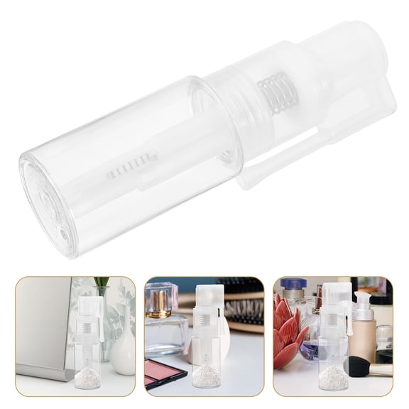 Mobestech Set of 2 Transparent Powder Spray Bottles, Refillable Dry Powder Sprayers for Makeup, Baking, and Cosmetic Use