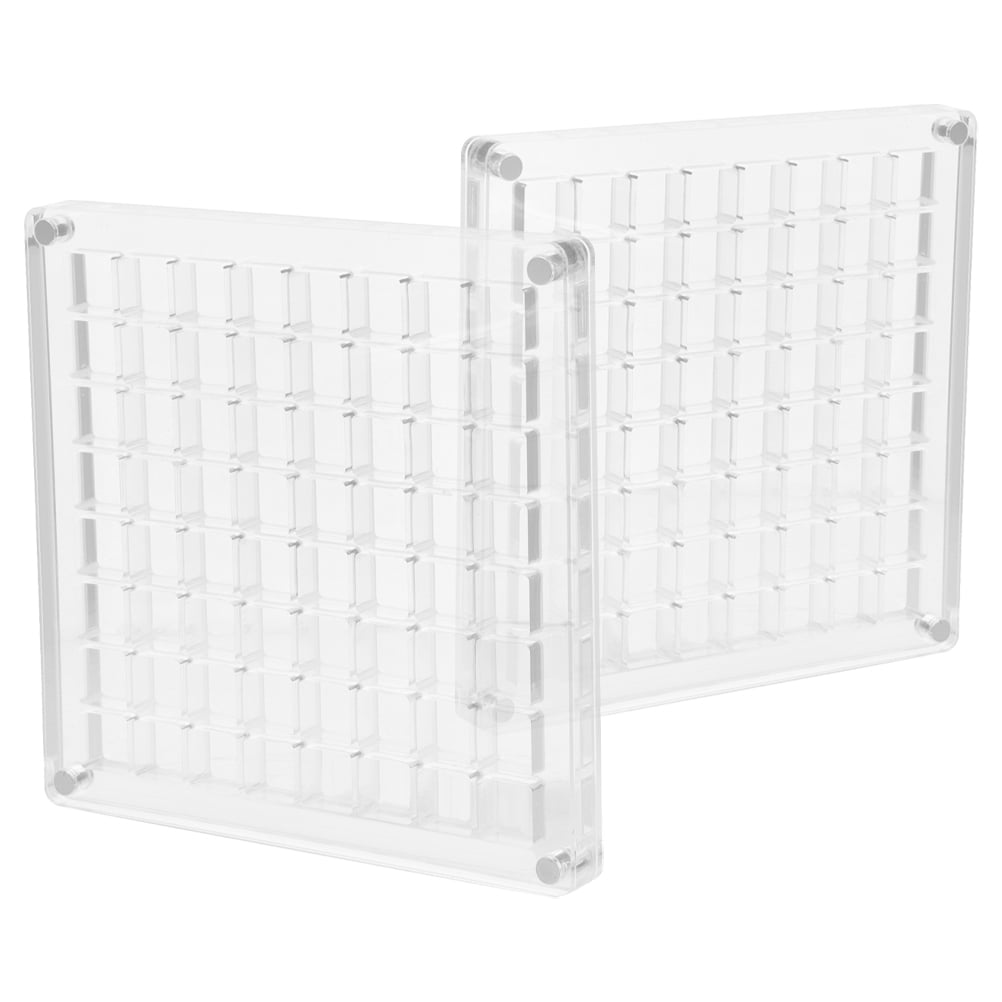 Mobestech 2-Pack Transparent Multi-Grid Seashell Display Box Organizer ...