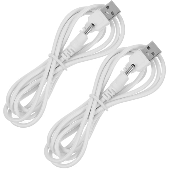 Mobestech 2Pcs USB to Dc Charging Cable White Replacement Cord for Appliance with Over-Current Protection