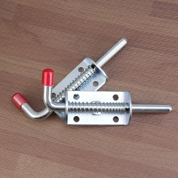 Mobestech 2Pcs Iron Lock Assembly with Stainless Steel Spring Pin for Trailer Gate DIY Use