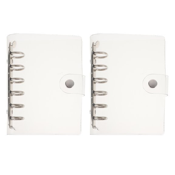 Mobestech 2Pcs White PVC Notebook Cover for A7 Diary Lightweight Waterproof Non Slip