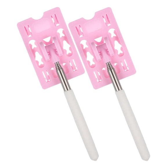 Mobestech 2Pcs Windshield Sticker Holder Telescopic Rod Card Holder For Toll Booth Pink