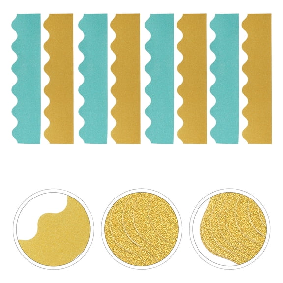 Mobestech 2Sets Decorative Bulletin Board Borders in Multiple Colors for Classroom Window and Wall Trims