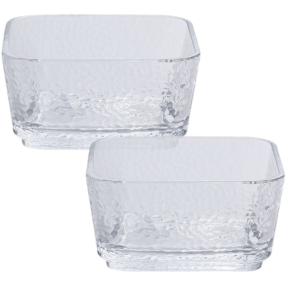 Mobestech 2pcs Hammered Serving Bowls Japanese Style Dessert Salad Bowls For Breakfast Fruits Sauces And Snacks
