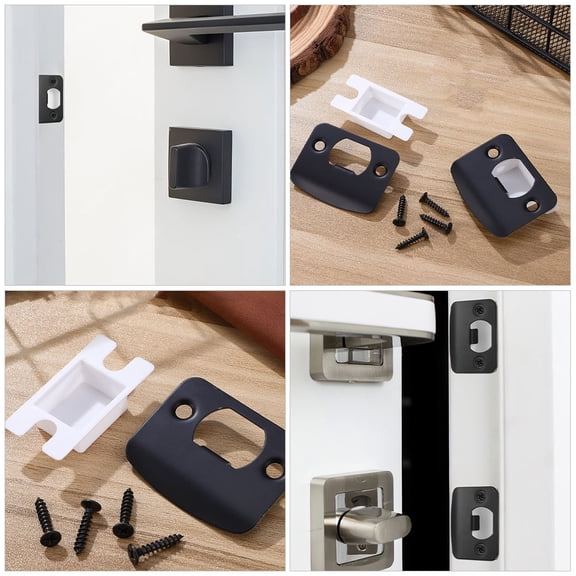 Mobestech 2pcs Standard Design Deadbolt Strike Plates for Business Owners and Homes