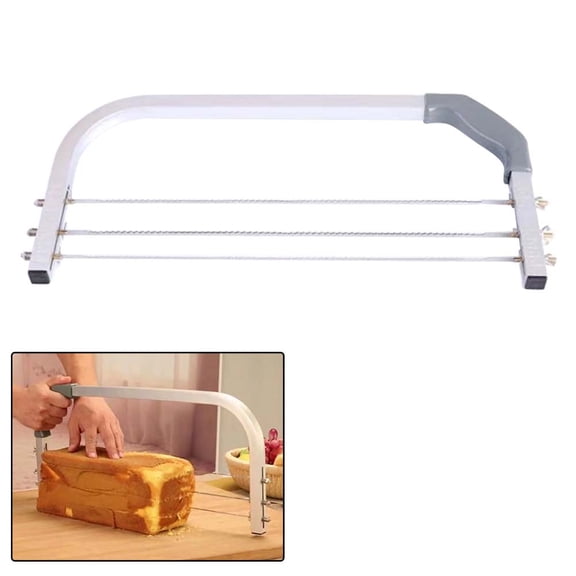 Mobestech 3 Blades Cake Slicer Tool with Stability Feet for Smooth Cake Layering