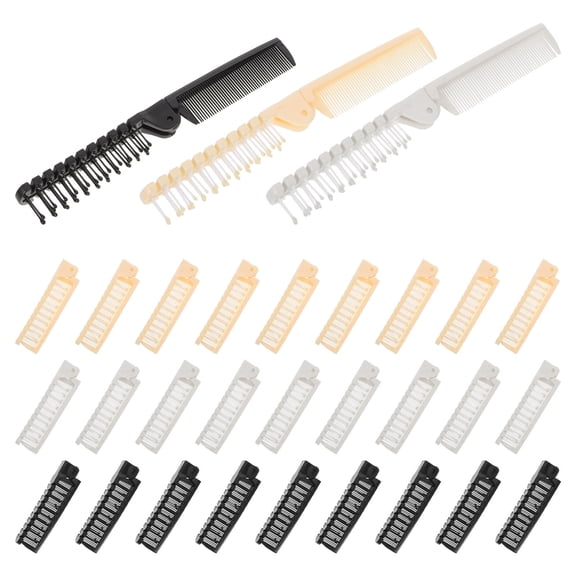 Mobestech 30Pcs Dual Use Foldable Hair Comb Lightweight Portable Anti Static Travel Styling Tool