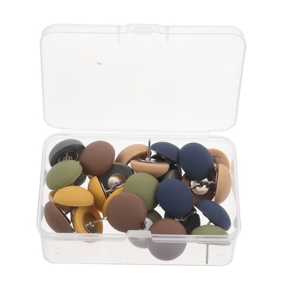 Mobestech 30- Push Pins for Hanging Posters, Maps, and Photos with Strong Metal Construction
