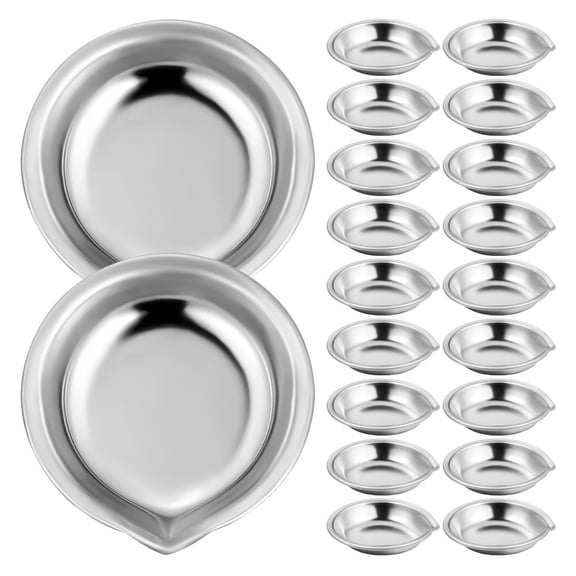 Mobestech 30Pcs Portable Metal Paint Palette Tray Round Compact Design for Watercolor Nail Art Mixing