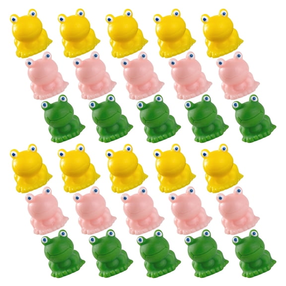 Mobestech 30-Piece Miniature Frog Figurines Set, Assorted Colors, Decorative Tabletop Frog Statues for Home and