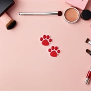 Mobestech 30Pcs Self Adhesive Iron on Paw Print Patches for Jackets and Hats