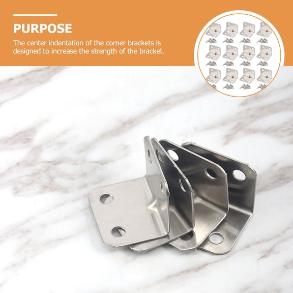 Mobestech 30Pcs Stainless Steel Small Corner Brackets L Shaped Shelf Brackets for Garden Rust Resistant