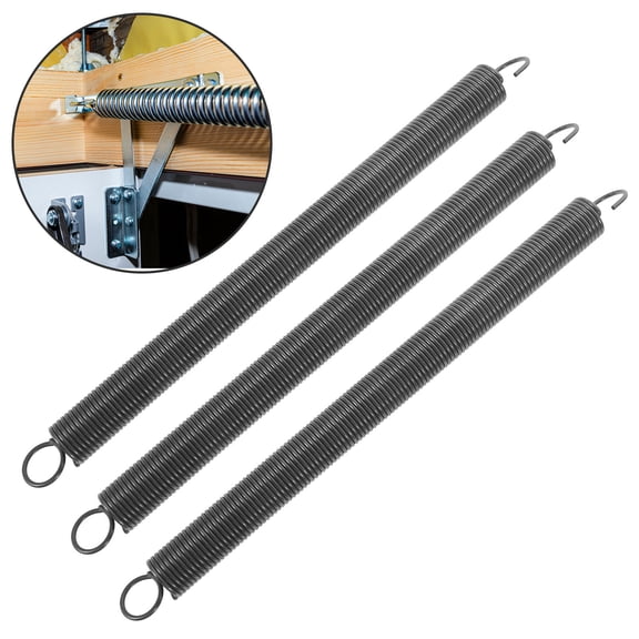 Mobestech 3Pcs Attic Ladder Hardware Silver Coiled Spring Steel for Diy Enthusiasts 11.00X0.79X0.79In