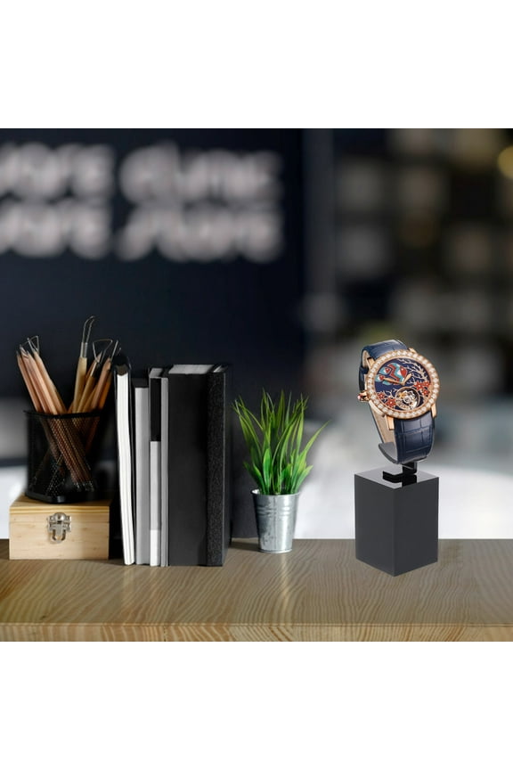 Acrylic Watch Stand Black Bracelet Bangle Holder for Safe Storage 3Pcs