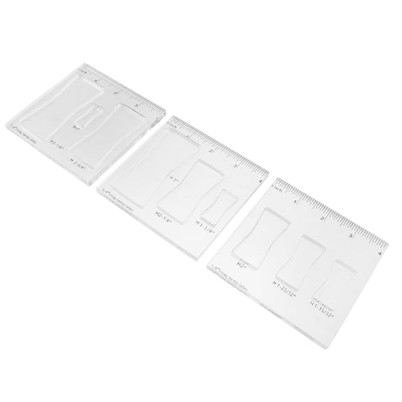 Mobestech 3Pcs Transparent Acrylic Bow Router Templates for Woodworking with Quick Detach Design