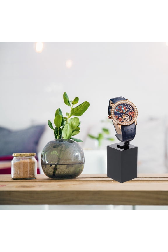 3Pcs Black Acrylic Watch Storage Organizer Stand for Displaying Watches Bracelets