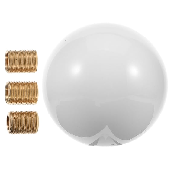 Mobestech 3Pcs Weighted Round Ball Shift Knob with Easy Installation and Polished Surface for Cars