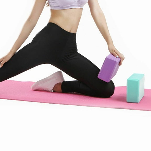 Mobestech 3pcs EVA Yoga Blocks Set for Flexibility Enhancement and Yoga Practice Assorted Color