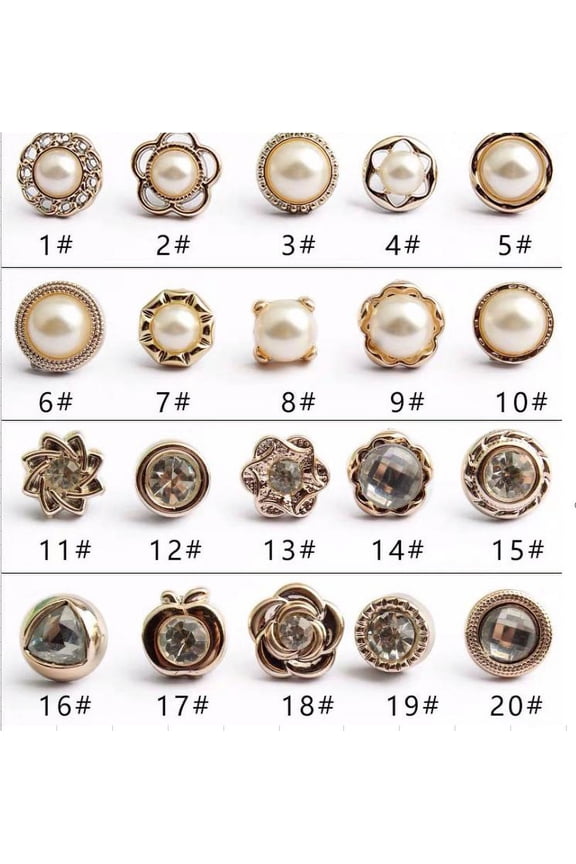 Button Pin Brooch Alloy Assorted Color 40Pcs