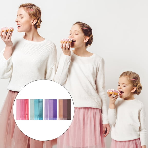 Mobestech 48Pcs Assorted Color Metal Hair Clips for Women Fashion Style Wedding Accessories