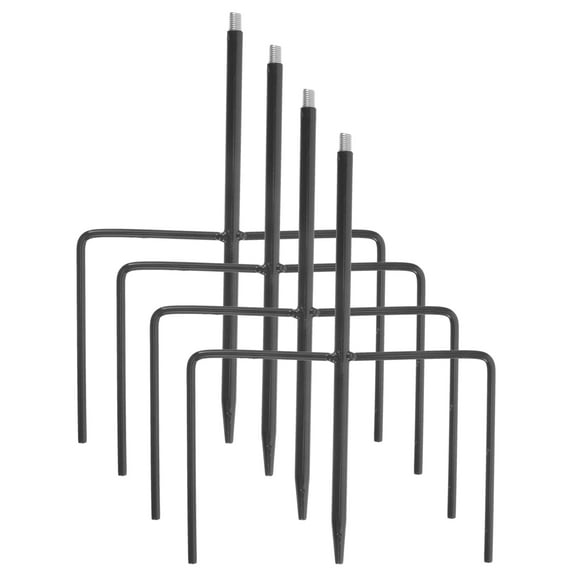 Mobestech 4Pcs Aluminum Garden Hook Black for Lawn and Grass Area