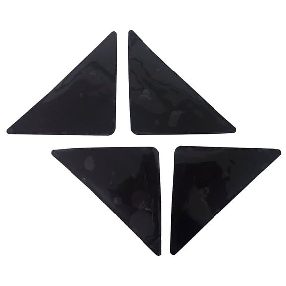 Mobestech 4Pcs Carpet Corners to Hold Rug in Place Non Skid Rug Backing Black PU