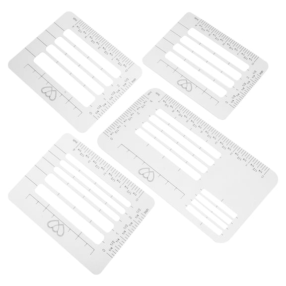 Mobestech 4Pcs Envelope Stencil Template Set Light Grey PP Material with 4 Design Styles for Letter Use