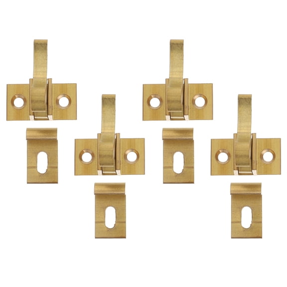 Mobestech 4Pcs Universal Brass Spring Bolt Lock for Sliding Window Security and Quiet Use