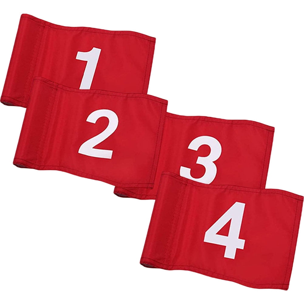 Mobestech 4Pcs Portable Red Golfing Flags Durable Practical Course ...