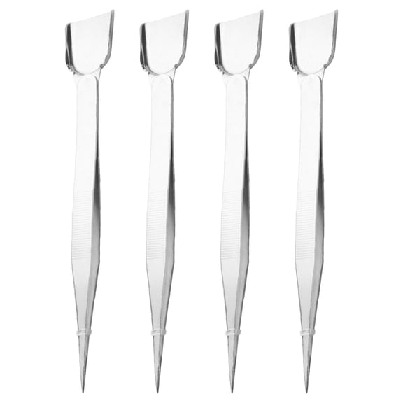 Mobestech 4Pcs Stainless Steel Jewelry Tweezers with Scoop Precise Bead Picker Tool Set for Crafting