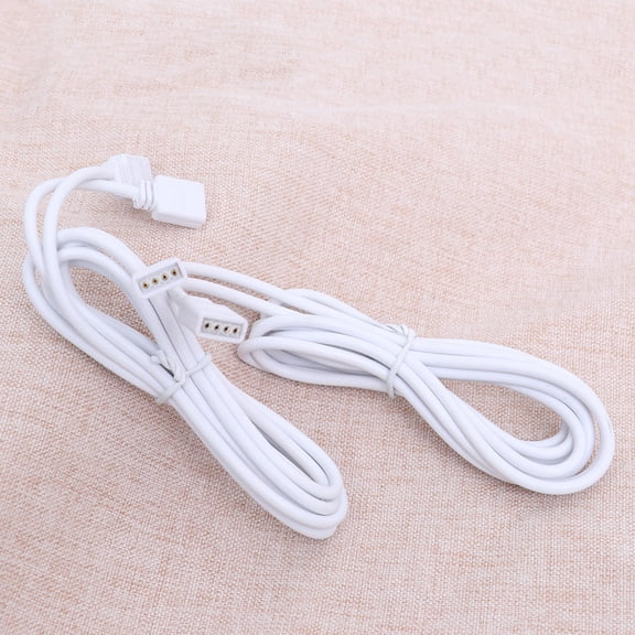Mobestech 4Pcs LED Strip Extension Cord in White for Connecting Rgb 5050 3528 Light Strips with Flexible PVC
