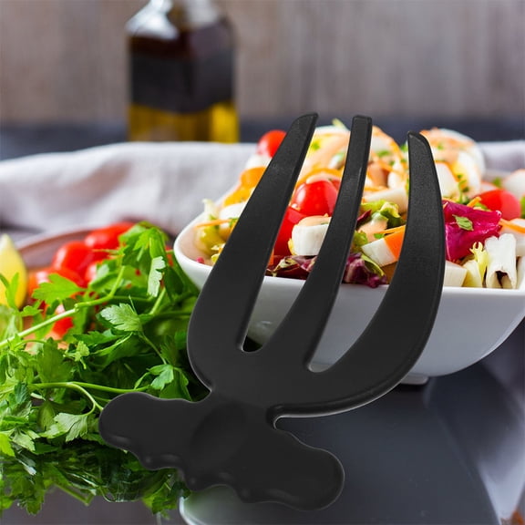 Mobestech 4Pcs Plastic Salad Hands Reusable Serving Forks for Fruit Vegetable Tossing and Eating