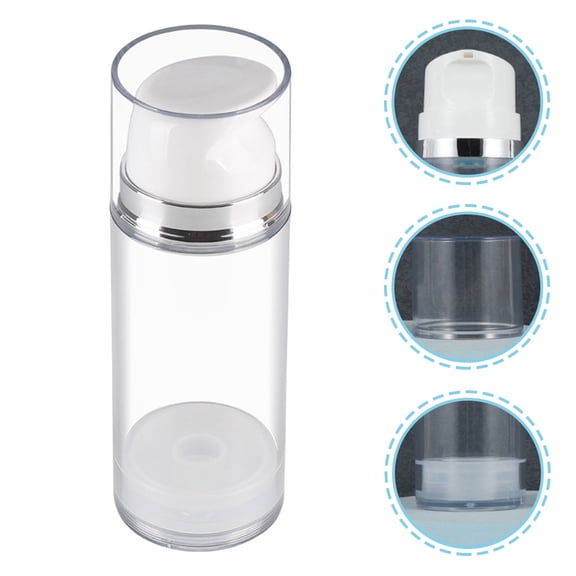 Mobestech 4-Pack Refillable Airless Lotion Bottles Travel Cosmetic Pump Dispenser Containers for Skincare