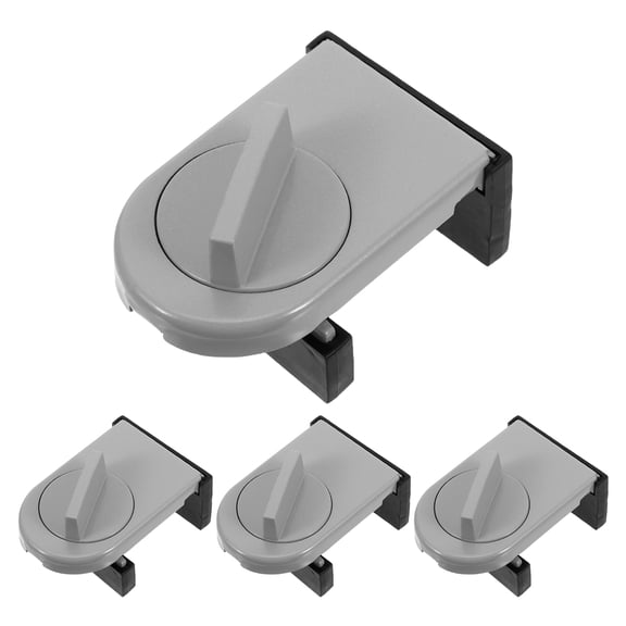 Mobestech 4Pcs Sliding Window Locks Aluminum Alloy Adjustable Safety Lock for Home Silver
