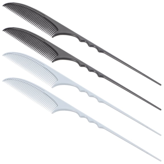 Mobestech Luxury Carbon Fiber Combs, Assorted Colors, for Styling and Detangling, 4Pcs