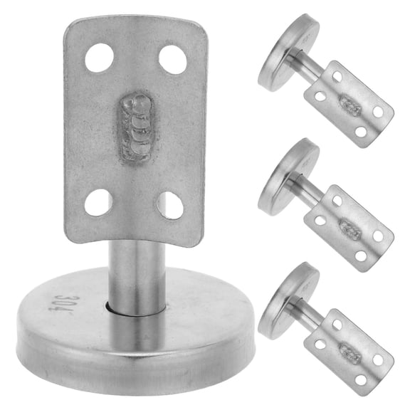 Mobestech 4-Pack Polished Stainless Steel Handrail Brackets for Wall Mounted Stair Railing Support