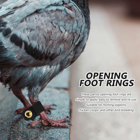 Mobestech 4Sets Bird Foot Protector Rings Suede Cloth Parrot Leg Bands Easy to Apply and Remove